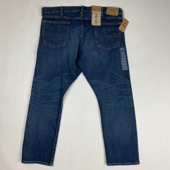 NEW Polo Ralph Lauren The Varick Slim Straight Jeans Mens 40 x 30 Stretch - Picture 2 of 15
